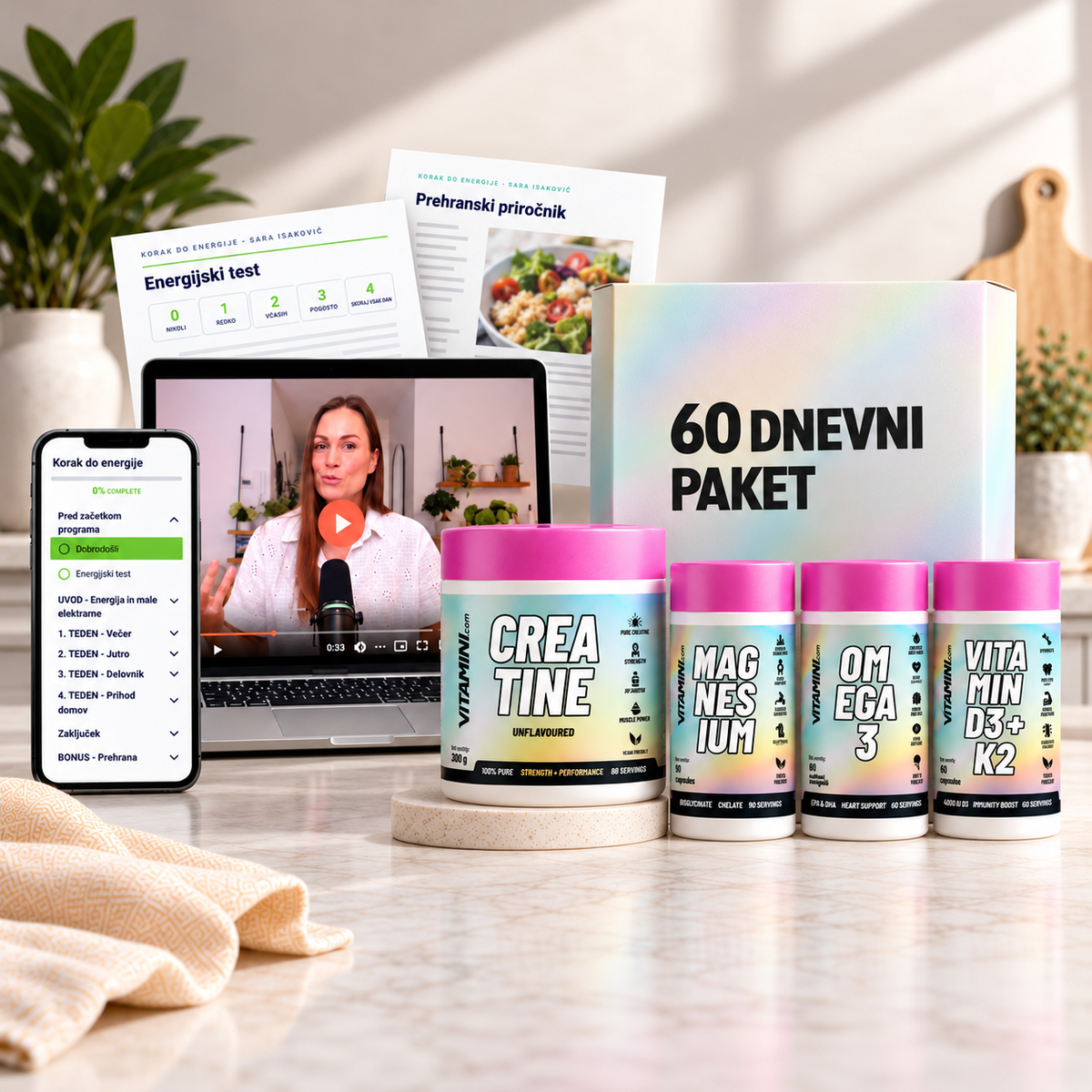Korak do energije + paket prehranskih dodatkov